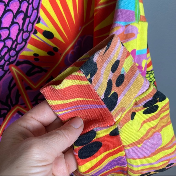 Desigual Hoodie sweatshirt men's small graffiti all over print snake cobra loud - Picture 12 of 16